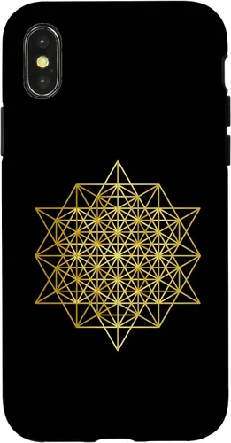 Vista 4 de Funda de yoga espiritual Yantra para iPhone 15 Geometría Sagrada La Rejilla de la Vida