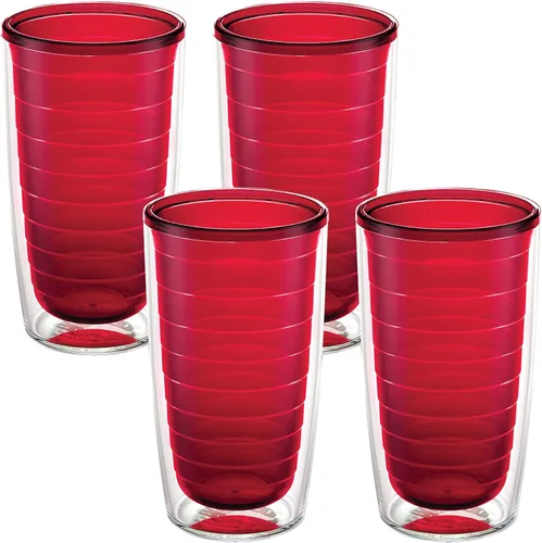 Vista 20 de Tervis Vaso aislado de mesa transparente y colorido fabricado en Estados Unidos con doble pared, taza de viaje que mantiene las bebidas frías