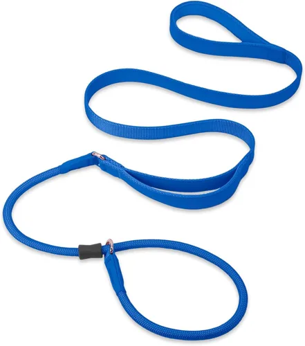 Vista 11 de Correa antideslizante para perro, correa de entrenamiento para perros con doble asa, correa antideslizante de cuero suave y collar, correa de nailon