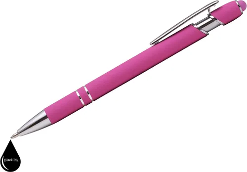 Vista 4 de ExpressDesigns™ - Bolígrafos personalizados premium con lápiz óptico Ráfaga de color Bolígrafos personalizados con nombre impreso de metal suave