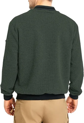 Vista 4 de Chaqueta ligera para hombre, chaqueta bomber casual, chaqueta universitaria