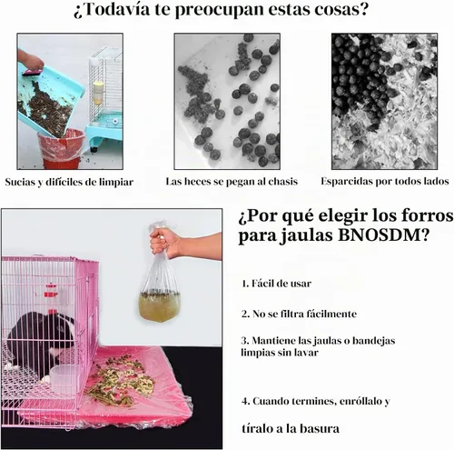 Vista 6 de BNOSDM - Forro desechable para jaula de conejo, 100 unidades, 28 x 20