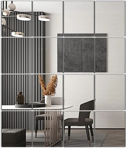 Vista 15 de Delma Azulejos de espejo sin marco de 12 x 10 x 4 piezas montadas
