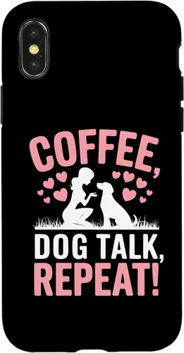Vista 5 de Coffee Dog Talk Repeat Dog Mom Puppy Love Case for iPhone 17