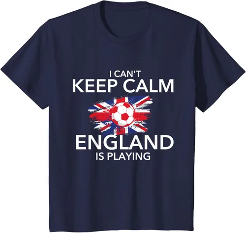 Vista 73 de I Can't Keep Calm England Is Playing - Camiseta para amantes del fútbol, Negro