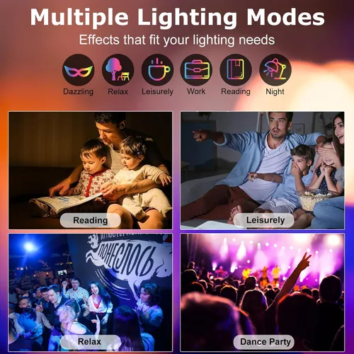 Vista 6 de LightingWill Iluminación LED empotrada de 2 pulgadas, Downlight LED inteligente WiFi, luz de techo de 5W compatible con Alexa/Google Assistant, RGB