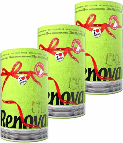 Vista 13 de Renova - Juego de rollos de toallas de papel, 2 rollos, 2 capas, 120 hojas altamente absorbentes, eleva tu imagen con estilo profesional y Amarillo