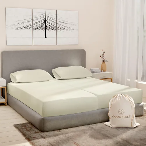 Vista 14 de Good Sleep Bedding Sábanas tamaño individual XL, juego de sábanas de 4 piezas, 800 hilos, suaves, duraderas, extra largas, bolsillo profundo de 16
