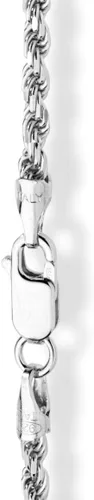 Vista 2 de Miabella Tobillera de plata de ley 925 italiana de 0.079 in, 0.118 in, cadena de cuerda trenzada con corte de diamante, para mujeres, adolescentes