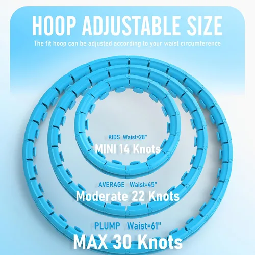 Vista 3 de JKSHMYT Infinity Weighted Hula Exercise Hoop, for Adults Women Weight Loss Plus Size, 30/26 Detachable Links
