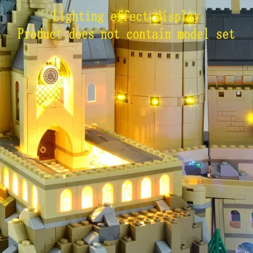 Vista 8 de Kit de luz LED Geament compatible con Lego Castillo de Hogwarts - Juego de iluminación para el modelo de construcción 71043