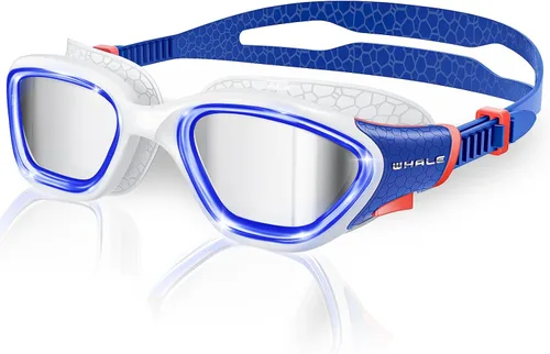 Vista 14 de Whale Gafas de natación polarizadas antiniebla, unisex, 100% protección UV, gafas antivaho de alta definición, visión de gran angular
