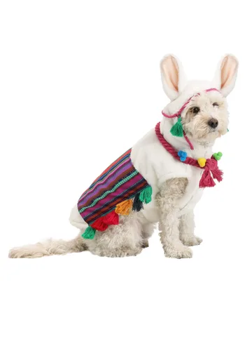 Vista 3 de Disfraz de Llama para Mascotas Multicolor