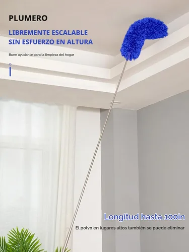 Vista 7 de SetSail Plumeros extralargos con poste de extensión de 100 pulgadas para Azul