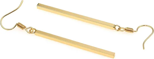 Vista 3 de Suyi Aretes de barra delicados minimalistas, aretes largos colgantes para mujer