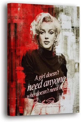 Vista 16 de SpiritualHands Marilyn Monroe - Lienzo decorativo para pared y póster – Decoración femenina moderna de maquillaje femenino, impresión de moda