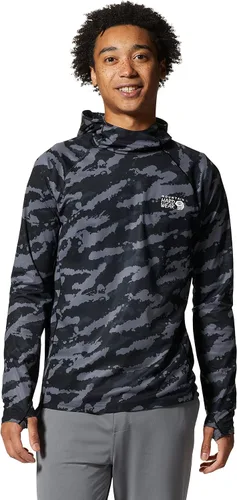 Vista 16 de Mountain Hardwear Sudadera con capucha elástica de montaña para hombre, para senderismo, casual, campamento y mochilero Estampado De Tinte De Hielo