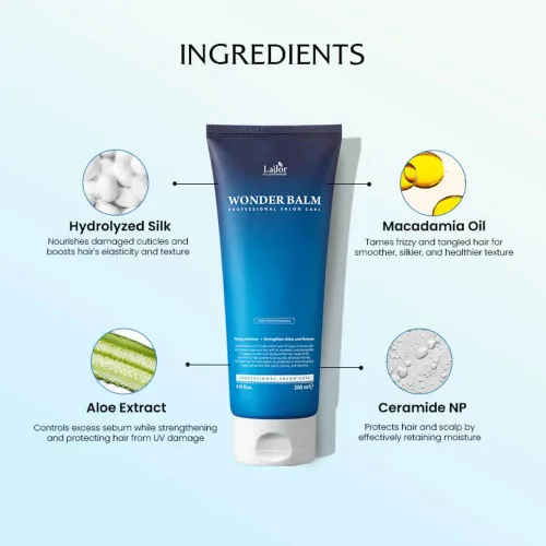 Vista 6 de LA'DOR Wonder Balm 6.8 fl oz Tratamiento Capilar Acondicionador Hidratante Proteína Seda Nutre Intensamente los Rizos con Sustancias Irreemplazables