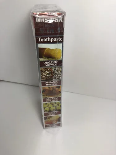 Vista 3 de Essential Palace Miswak Natural Honey & Moringa Herbal Pasta de dientes [Paquete de 2 a 6.5 onzas]
