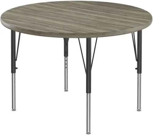Vista 60 de Correll - Mesa rectangular de actividades para el aula de 24 x 36 pulgadas, altura ajustable (19-29 pulgadas), parte superior de nogal colonial