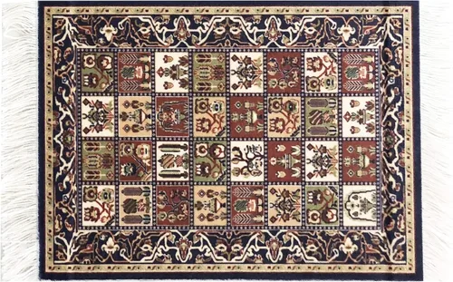 Vista 7 de Juego de 4 alfombras de área para casa de muñecas, accesorios de alfombra en miniatura para casas de muñecas, decoración rectangular de suelo de 6 x