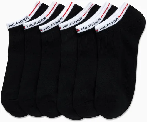Vista 3 de Tommy Hilfiger Paquete de 6 calcetines icónicos con logotipo de bandera repetida para mujer