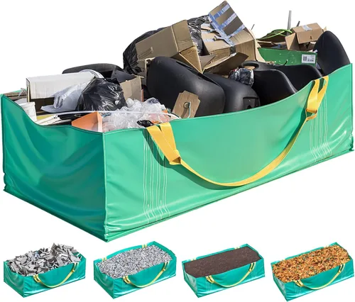 Vista 8 de TidyFriend - Contenedor de basura para gestión de residuos con capacidad para hasta 1650 libras, resistente, reutilizable y plegable, contenedor