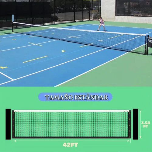 Vista 5 de Red de repuesto profesional para canchas de tenis de 42 pies
