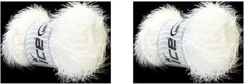 Vista 6 de Hilos de hielo para pestañas, hilo de piel divertida, 3.53 oz (3.53 onzas) 164 yardas (492.1 ft), 2 madejas (rosa bebé, 22719)