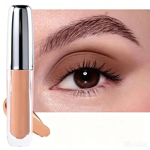Vista 9 de Sombra de ojos líquida de una sola sombra, maquillaje líquido de ojos mate y brillante, larga duración, impermeable, a prueba de manchas, alto 01#