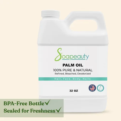 Vista 6 de Soapeauty Aceite de palma RBD para el crecimiento de la piel y el cabello, 100% puro, natural, aceite vegetal prensado en frío para hombres