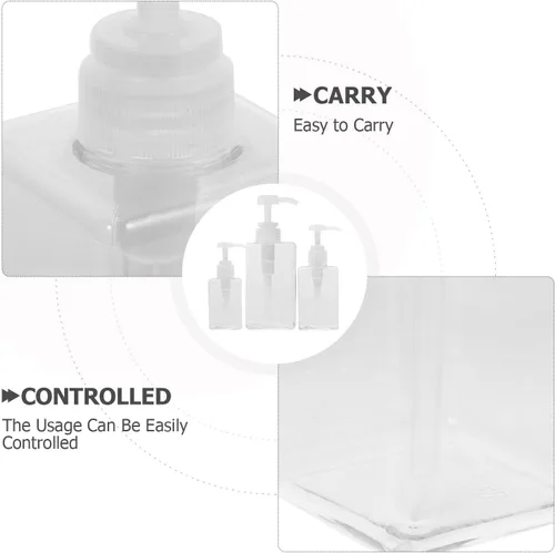 Vista 8 de Refillable Pump Bottle Set for Shampoo 3pcs Body Wash and Conditioner