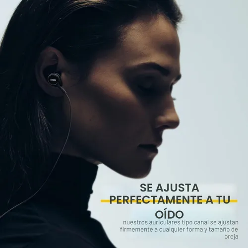 Vista 6 de Audífonos intrauditivos AKG con cable con micrófono, auriculares USB-C con cable trenzado, audífonos AKG con micrófono compatibles con Samsung
