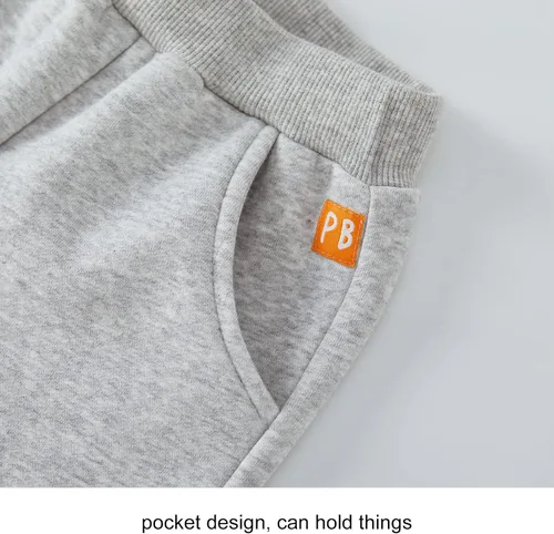 Vista 5 de pureborn Pantalones deportivos unisex de algodón para niños y niñas