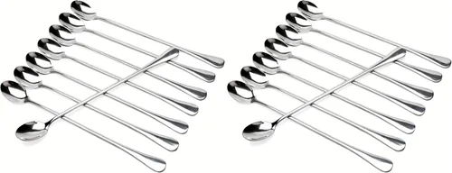 Vista 15 de Long Handle Iced Tea Spoons, 7.9" 18/10 Stainless Steel Cocktail Stirring Spoons with Thickened Ergonomic Handle, Tall Coffee & Latte Stirrers