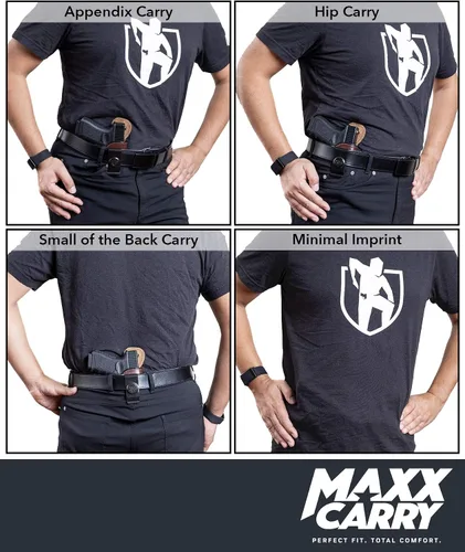 Vista 5 de Maxx Carry Funda de piel interior para H&K P30. funda IWB con clip oculta.