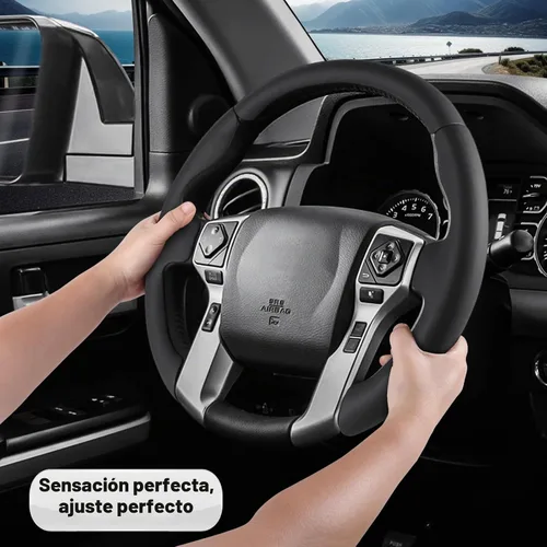 Vista 6 de Funda de volante para Toyota Tacoma 4Runner Tundra Sequoia Accesorios Para Tacoma 2012-2023, 4Runner 2010-2024, Tundra 2014-2021, Sequoia