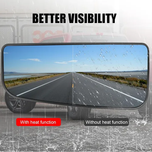 Vista 2 de Reemplazo de vidrio de espejo calefactado inferior del lado del conductor, espejo de remolque con soporte trasero para Ford F150 2015-2020, Ford