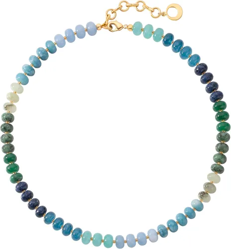 Vista 12 de CANEVINKA Gargantilla bohemia con cuentas chapada en oro de 18 quilates, collar con colgante de cuentas vintage, joyería hecha a mano para mujer