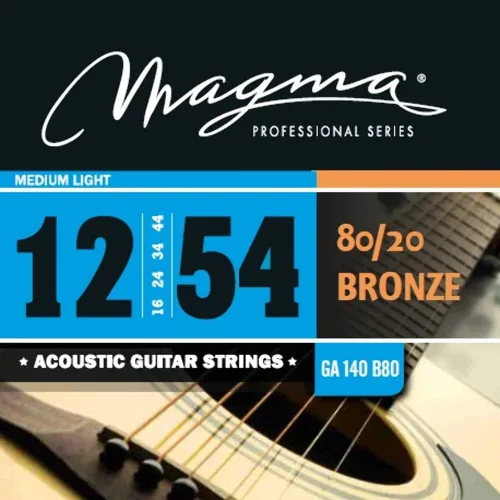 Vista 15 de Magma Cuerdas para guitarra acústica, calibre de luz regular 80/20, juego de bronce.011 - .052 (GA130B80), 1 juego