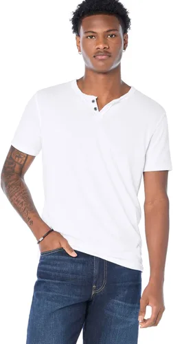 Vista 9 de Lucky Brand Venice Burnout - Camiseta de cuello con muesca y dos botones para hombre