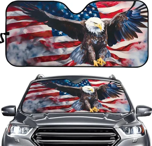 Vista 17 de SEANATIVE Parasol divertido para parabrisas de automóvil, protección contra rayos UV, protector de ventana delantera, diseño de ojos enojados
