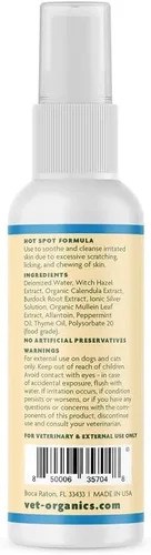 Vista 2 de Vet Organics EcoSpot - Aerosol para puntos calientes para perros y gatos – EcoSpot 4 onzas, solución natural para aliviar la alergia de gatos