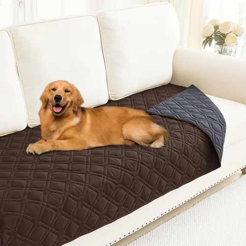 Vista 171 de Smiry Funda Impermeable para Cama de Perro Manta para Mascotas, Manta Suave y Lavable para Perros para Muebles Cama Sofá Sofá Reversible, a Cuadros