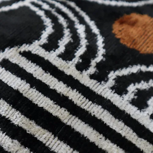 Vista 9 de CANVELLO -Exquisita almohada de plumón/cojín: almohadas de plumas elegancia y arte Almohadas icónicas con diseño Ikat Seda de terciopelo suave