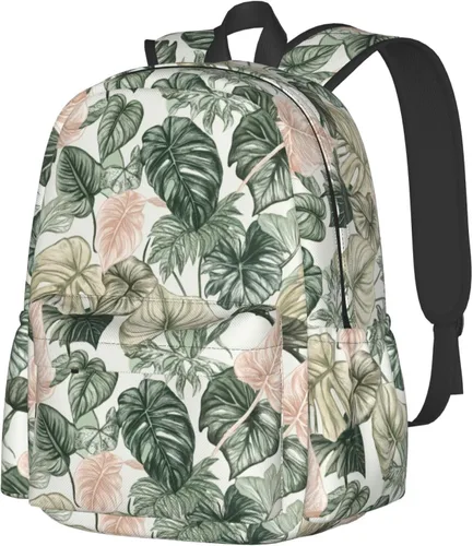Vista 19 de SUPLUCHOM Mochila escolar vintage con hojas mágicas de hongos y bosques, mochila casual para hombres y mujeres, bolsa de poliéster para laptop