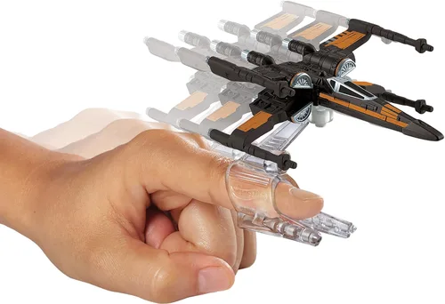 Vista 2 de Hot Wheels Star Wars: El Despertar de la Fuerza Hero Open Wing Orange Starfighter Starship Vehículo