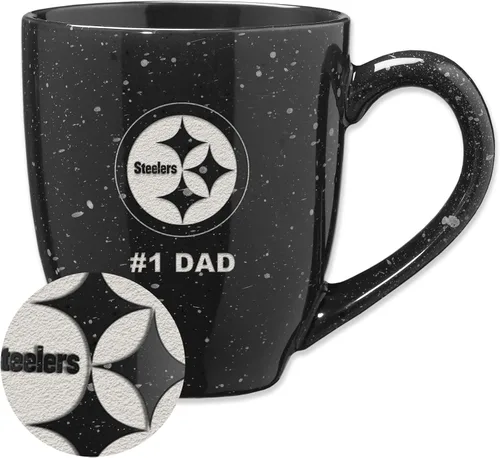 Vista 61 de Rico Industries NFL Football #1 Dad 16 oz Team Color Laser Engraved Ceramic Coffee Mug