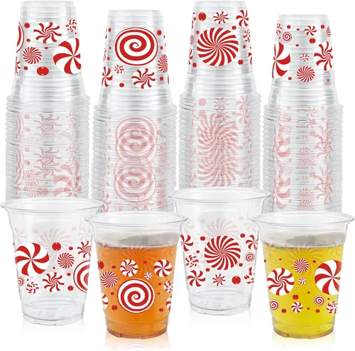 Vista 33 de ABURRORI 50 Piezas Vasos de Plástico de 12 Onzas Otoño Acción de Gracias, Vasos de Fiesta de Otoño Acción de Gracias con Estampado de Hoja de Arce
