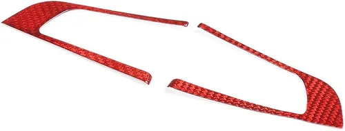 Vista 5 de Fibra de carbono real para Alfa Romeo Giulia Stelvio 2017 2018 2019 Coche Volante Botón Marco Accesorios Trim (Negro)